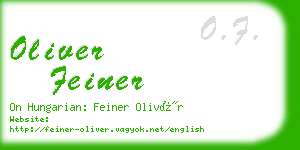 oliver feiner business card